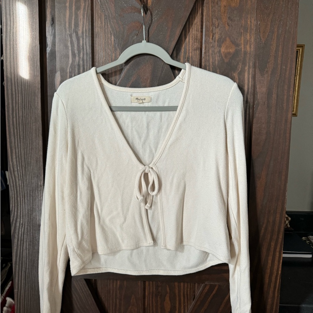 Madewell Cream Long Sleeve Top